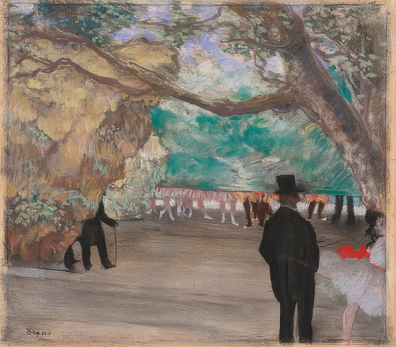 Gardinen. Rundt 1880 av Edgar Degas