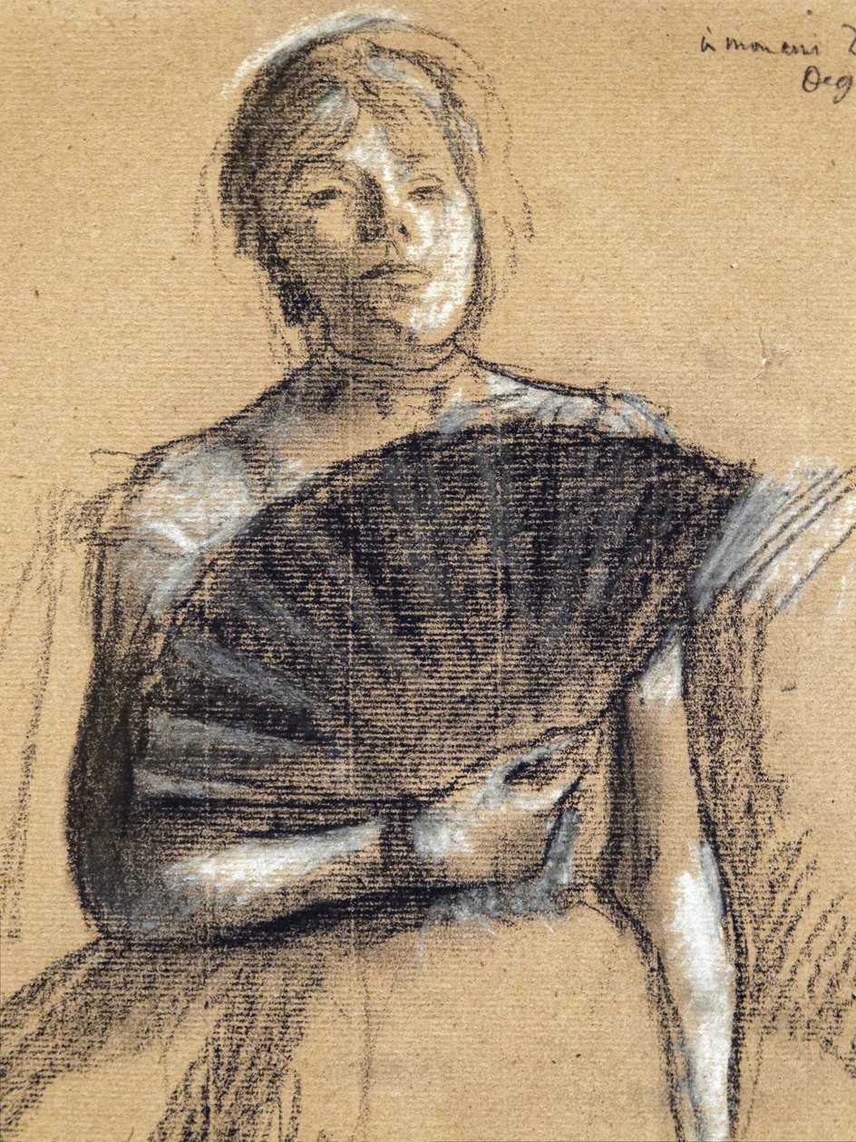 Detalj av en danser (ca. 1876). Edgar Degas (1834–1917). Pastell og kull på papirstang. Kunstmuseet i Paris, PeuPalais. av Edgar Degas