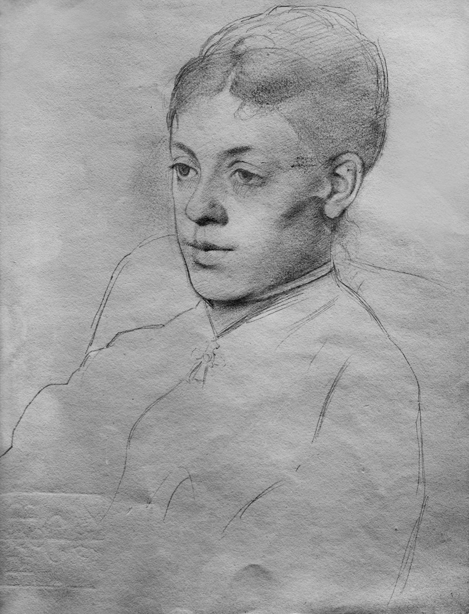 Tegning av Edgar Degas (1834–1917), fransk maler og skulptør. Mlle Malo, ca. 1877. av Edgar Degas