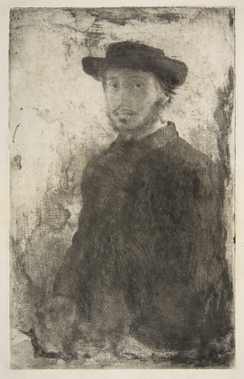 Edgar Degas: selvportrett av Edgar Degas