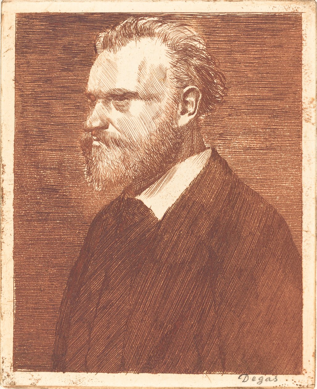 Edouard Manet, Bust-Length Portrait Manet en bust, 18641865. av Edgar Degas