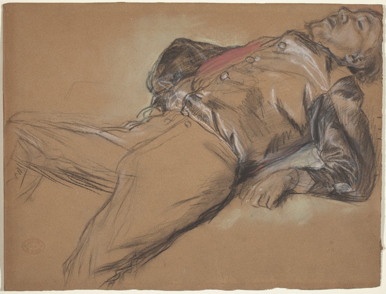 Fallen Jockey (studie for "Scene from the Steeplechase: The Fallen Jockey") av Edgar Degas