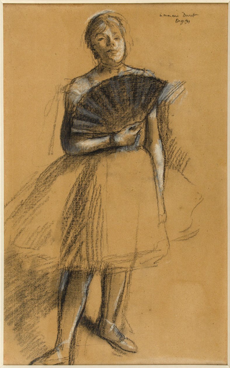Frau mit Fächer av Edgar Degas