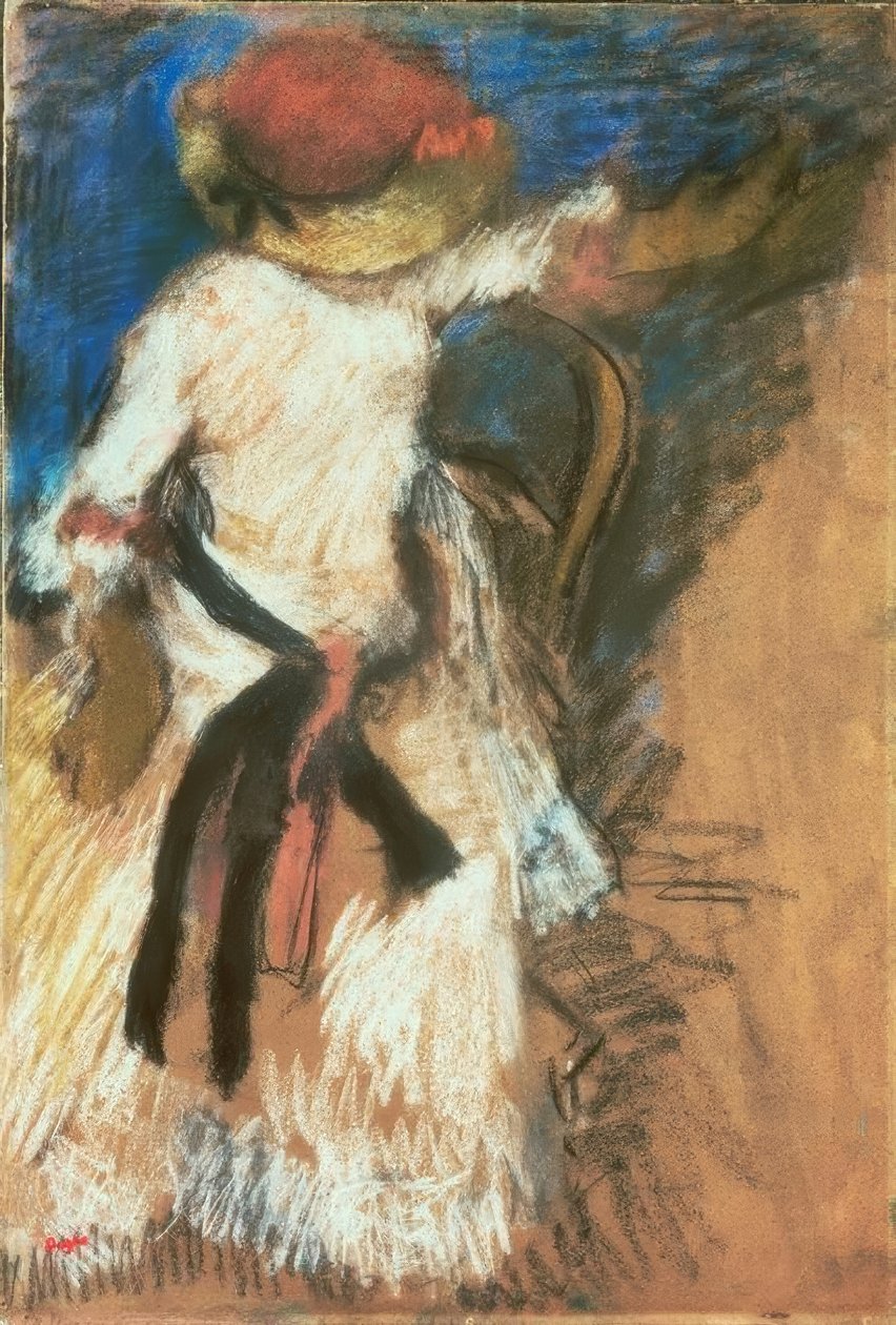 Kvinne sitter av Edgar Degas