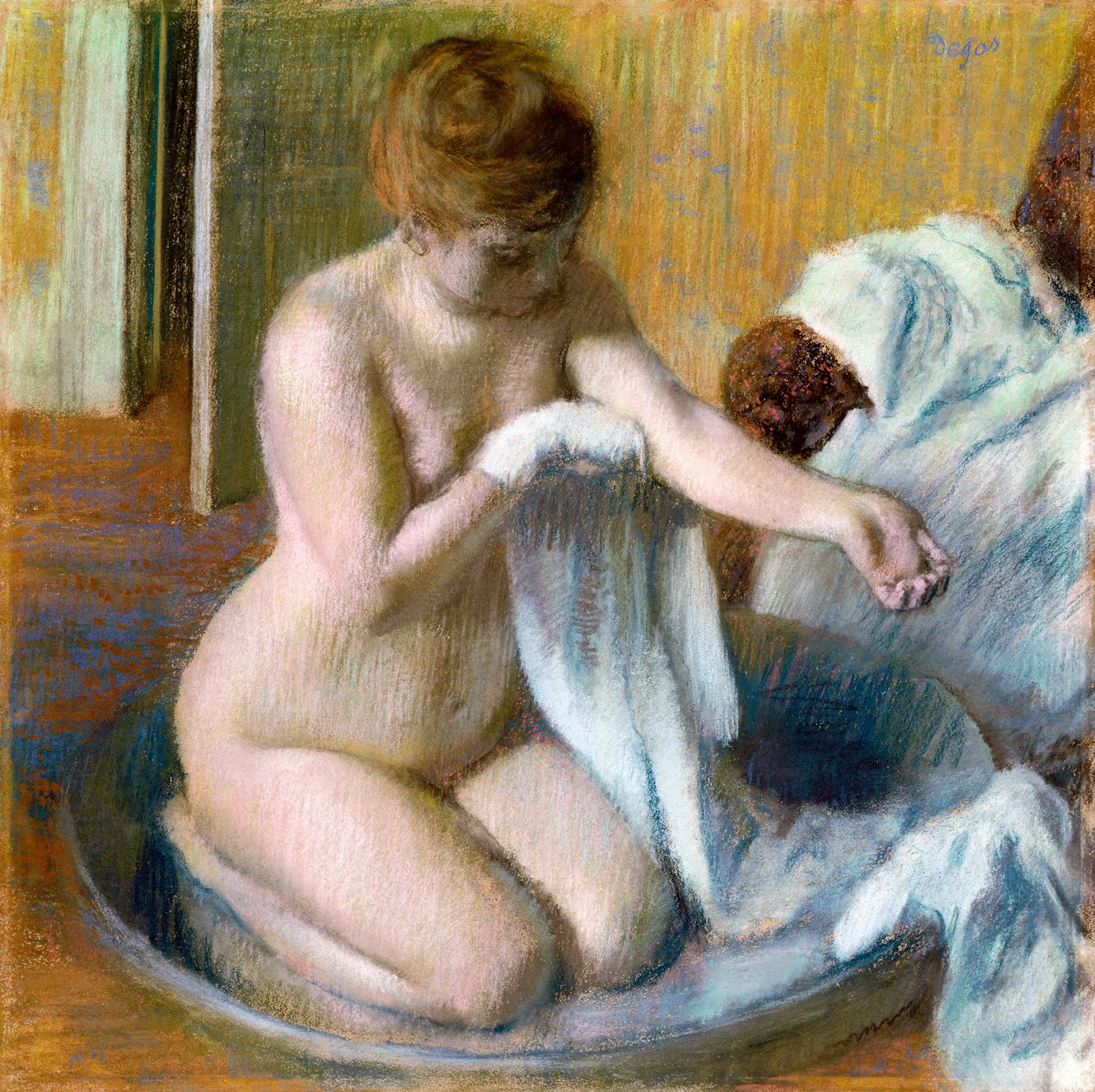 Kvinne i badekar, ca. 1883 av Edgar Degas