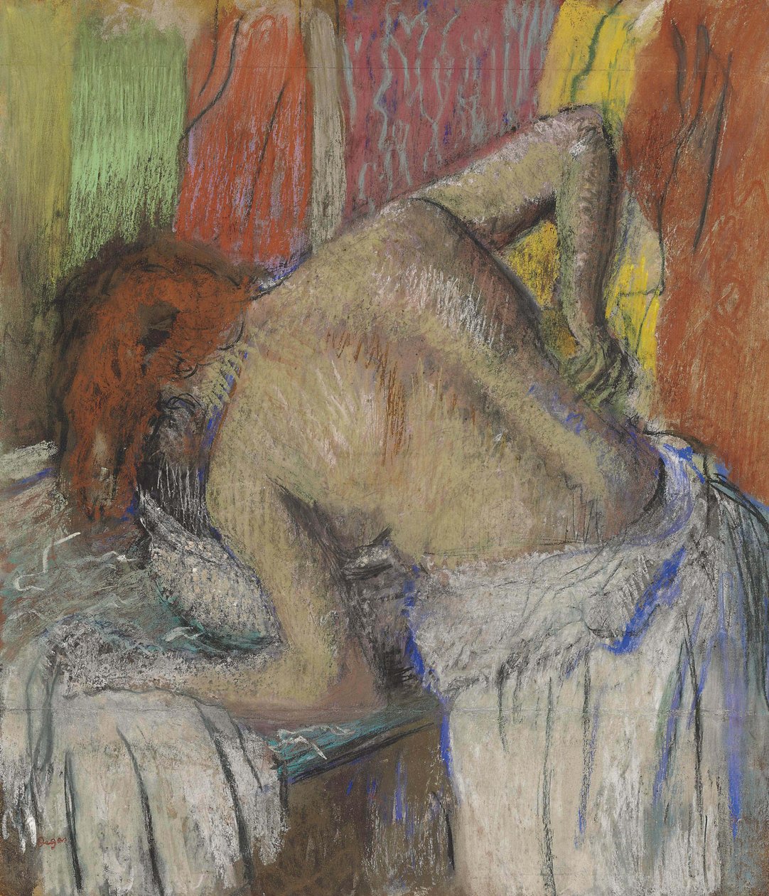 Kvinne som tørker ryggen, ca. 1895. av Edgar Degas