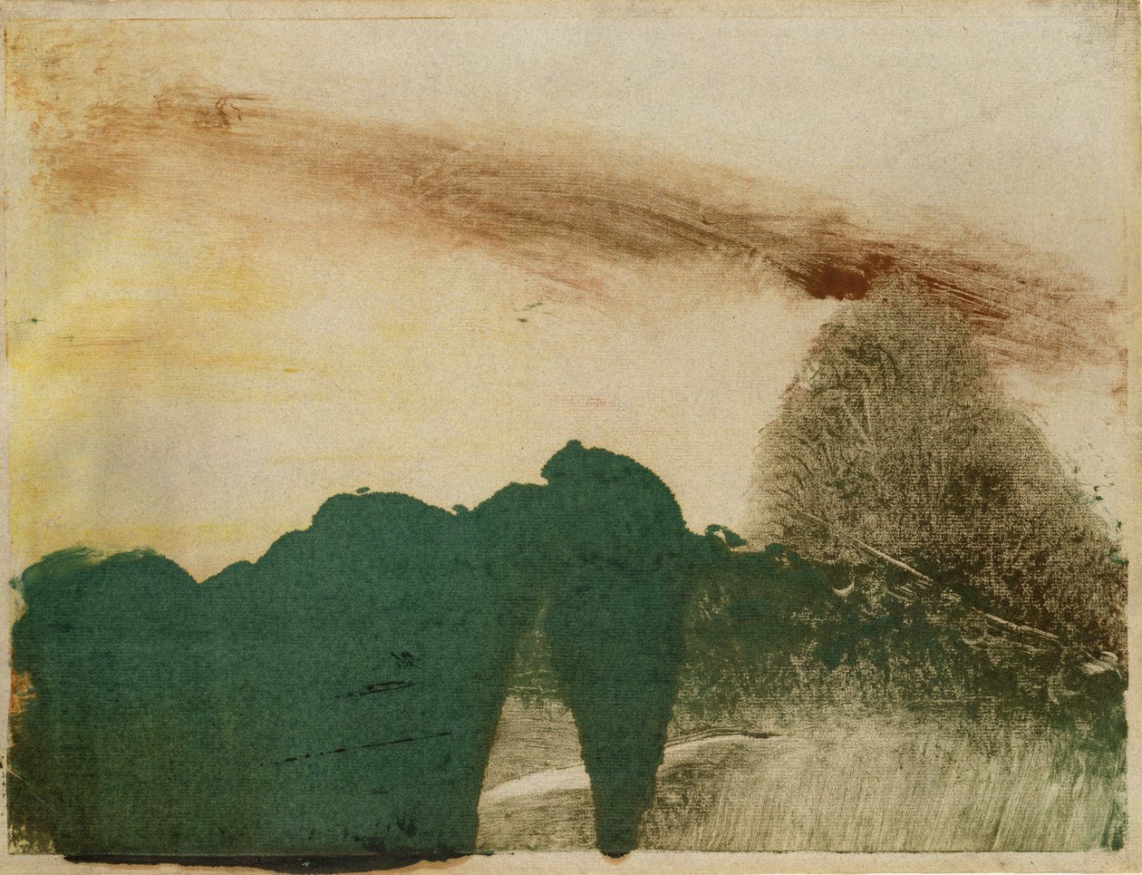 Forest in the Mountains, ca. 1890 (monotype på papir) av Edgar Degas