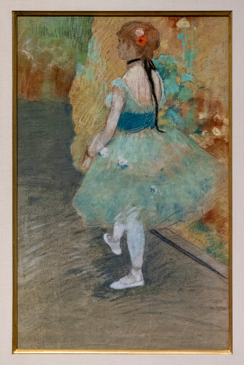 Grønn danser. Omkring 1878. Pastell på papir. av Edgar Degas