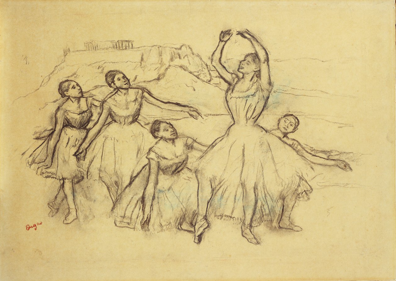 Gruppe av dansere, ca. 1890-95 av Edgar Degas