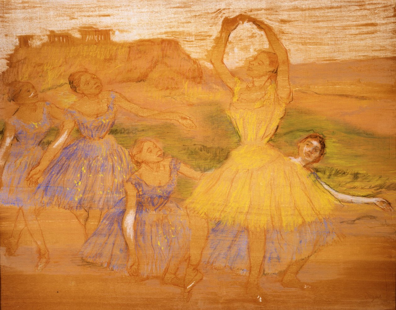 Gruppe av dansere, ca. 1895-1897 av Edgar Degas