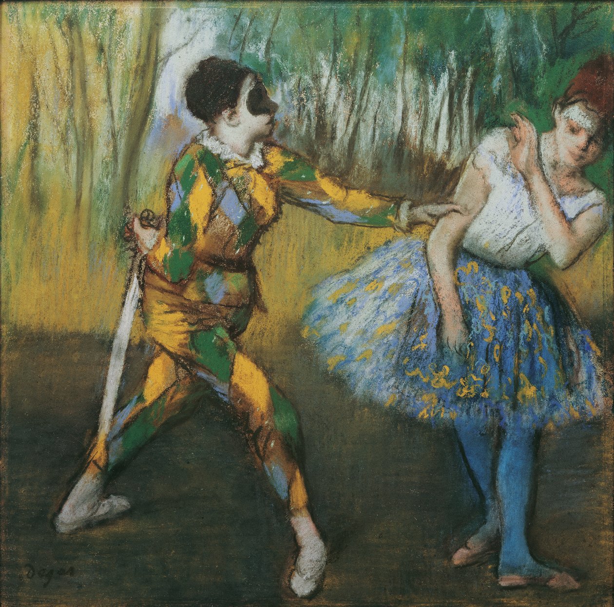 Harlekin og Colombine av Edgar Degas