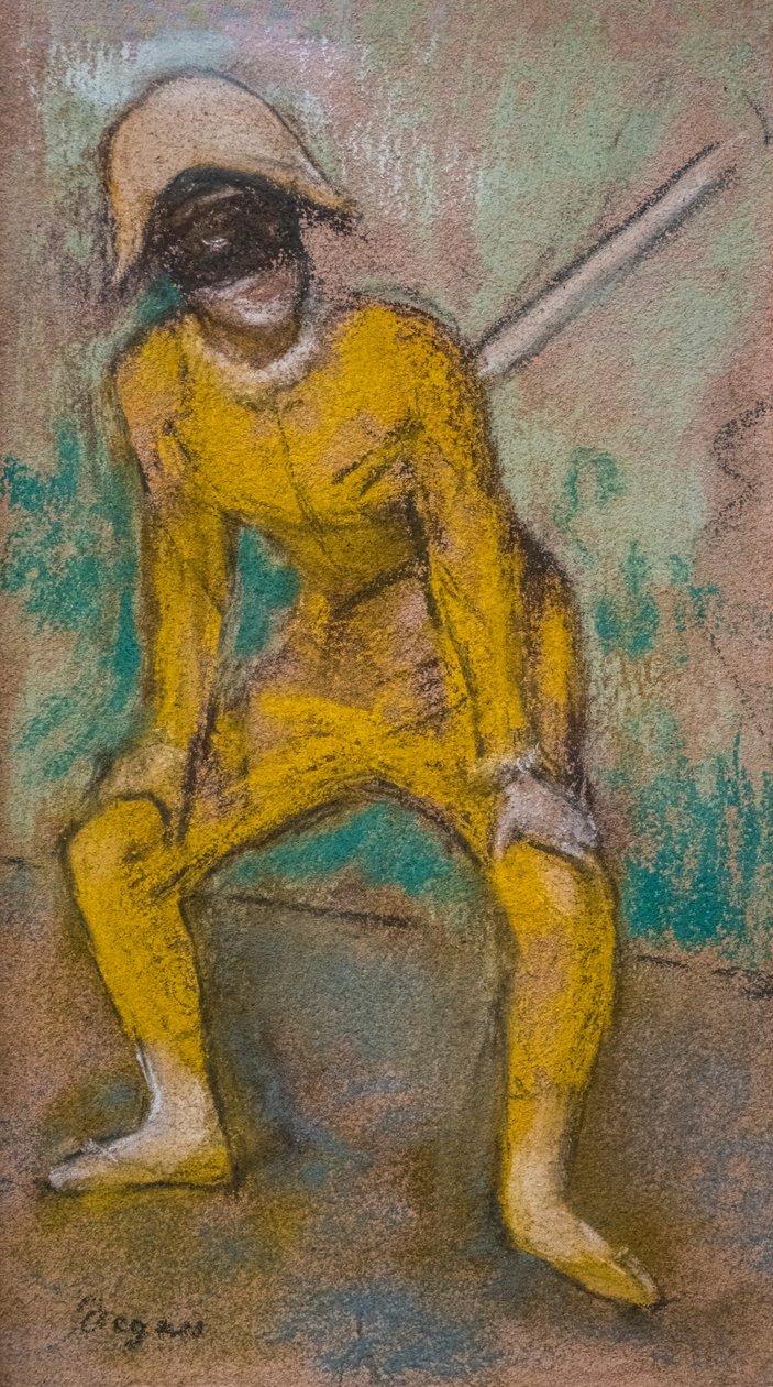 Harlekin. Omkring 1884. Pastell på papir. av Edgar Degas