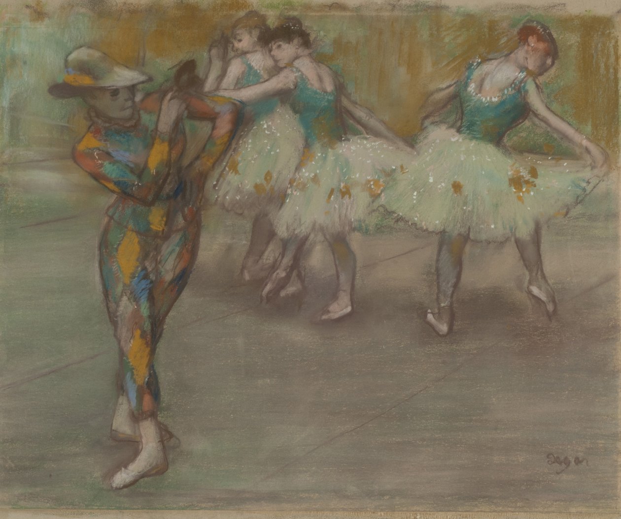 Harlequin Dance, ca. 1890 (pastell på papp) av Edgar Degas