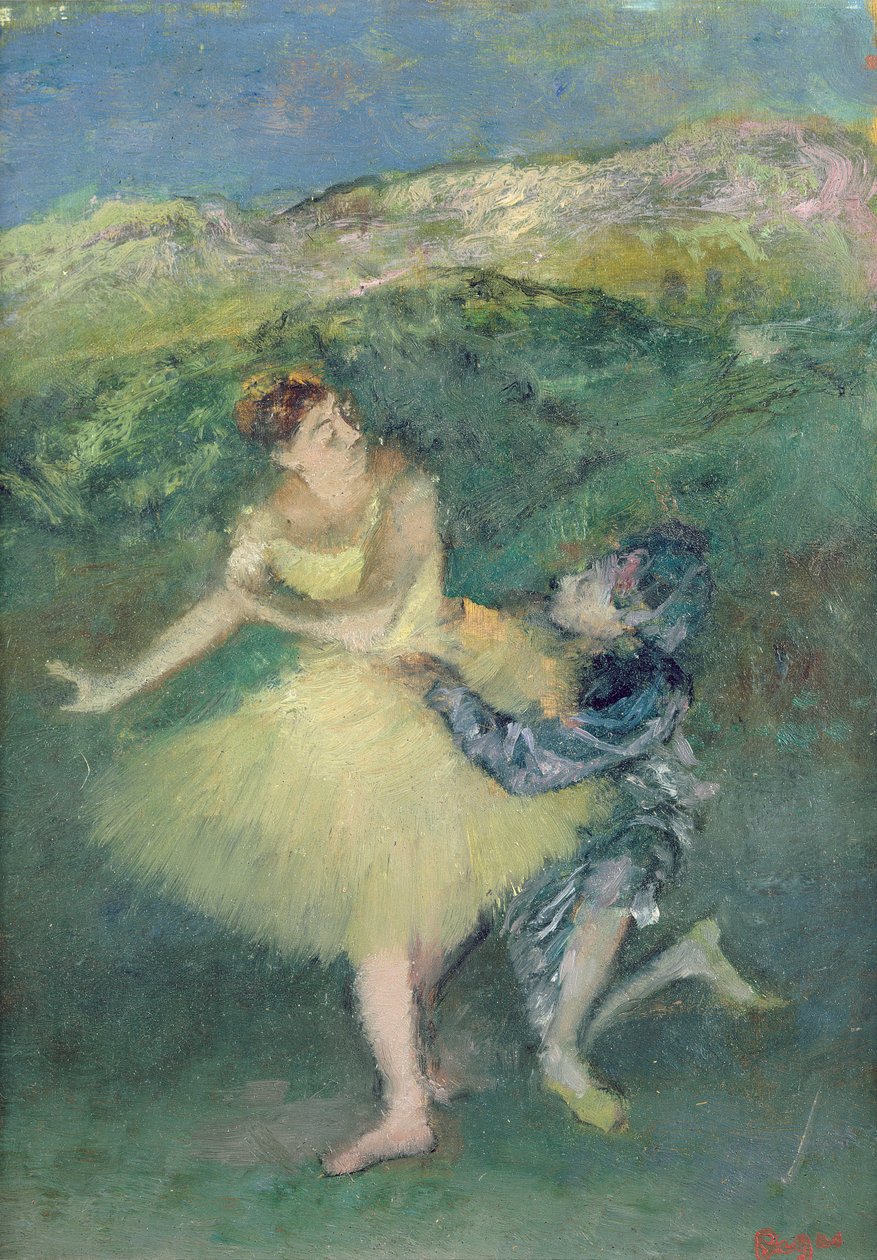 Harlekin og Columbine, ca. 1886-90 av Edgar Degas