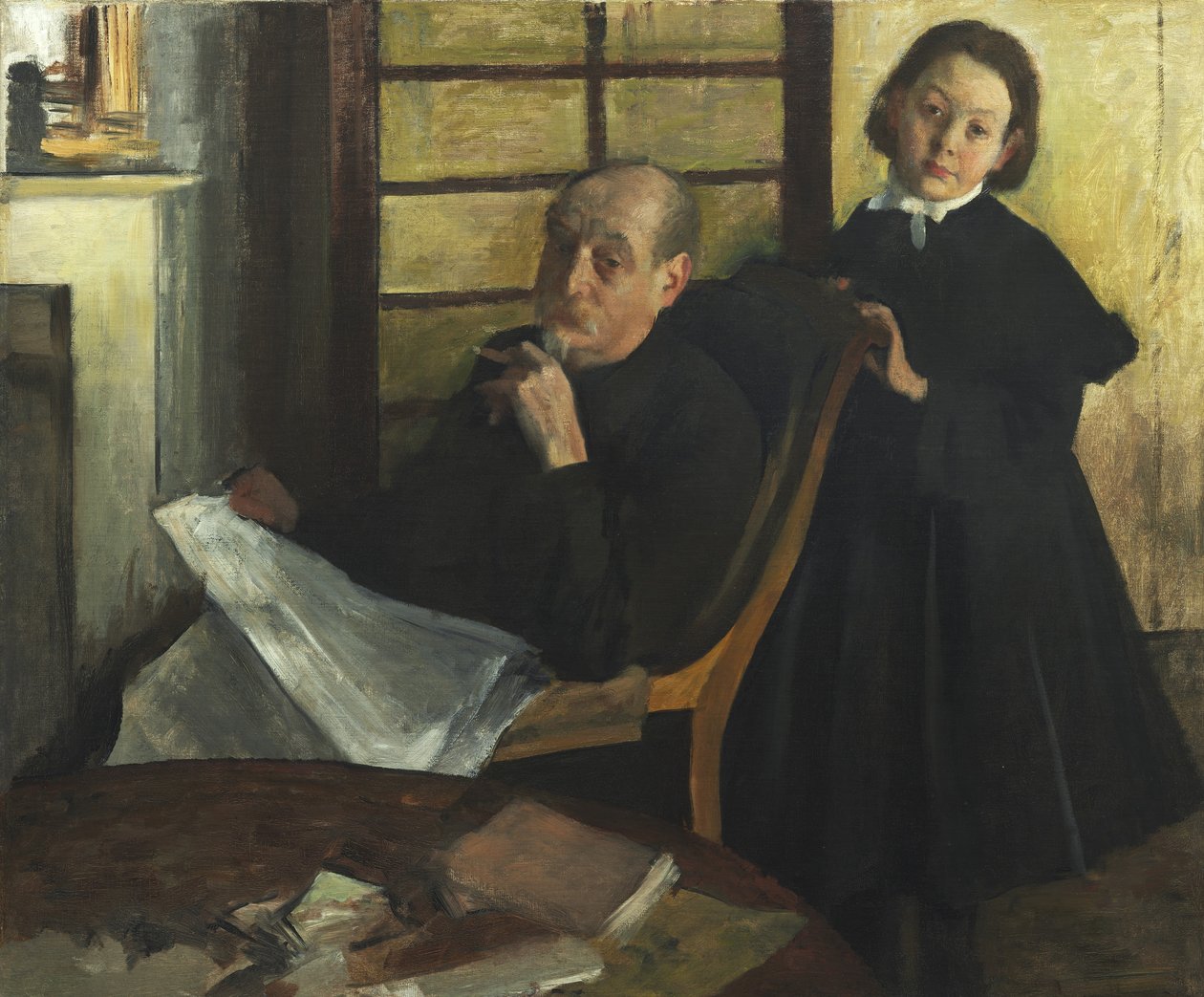 Henri Degas og hans niese Lucie Degas av Edgar Degas