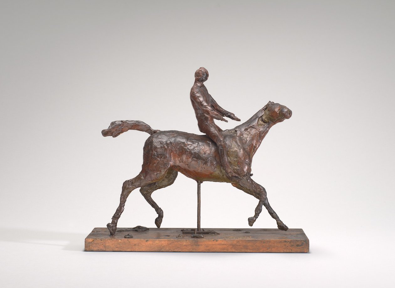 Hest som galopperer, snur hodet til høyre, føttene berører ikke bakken, midten av 1870-tallet. av Edgar Degas