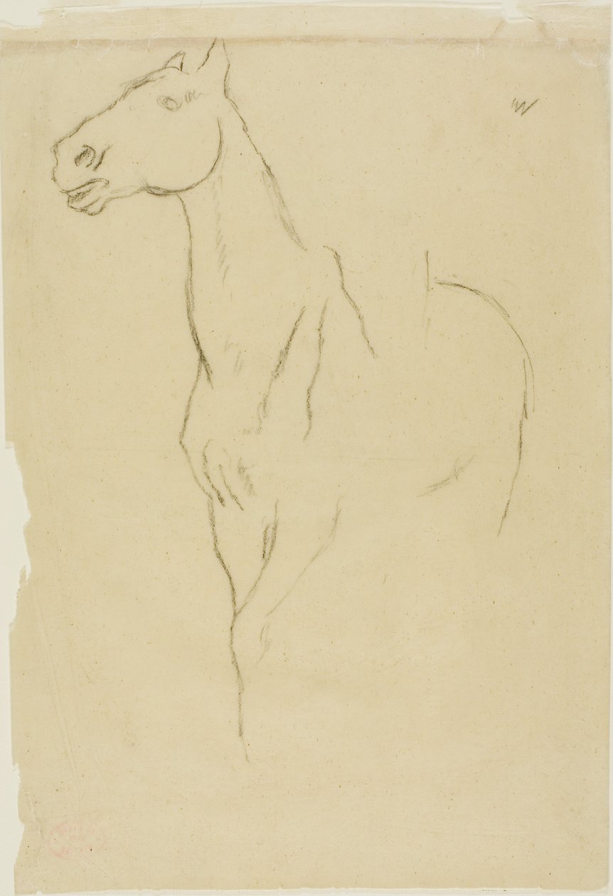 Hest vendte seg til tre fjerdedeler av Edgar Degas