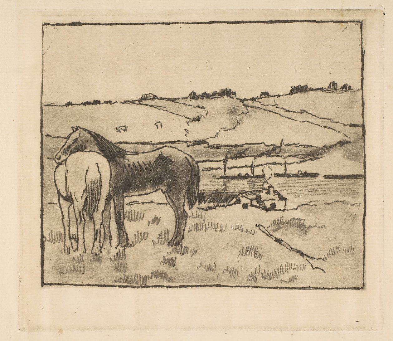 Hester i engen, 1891-92. av Edgar Degas