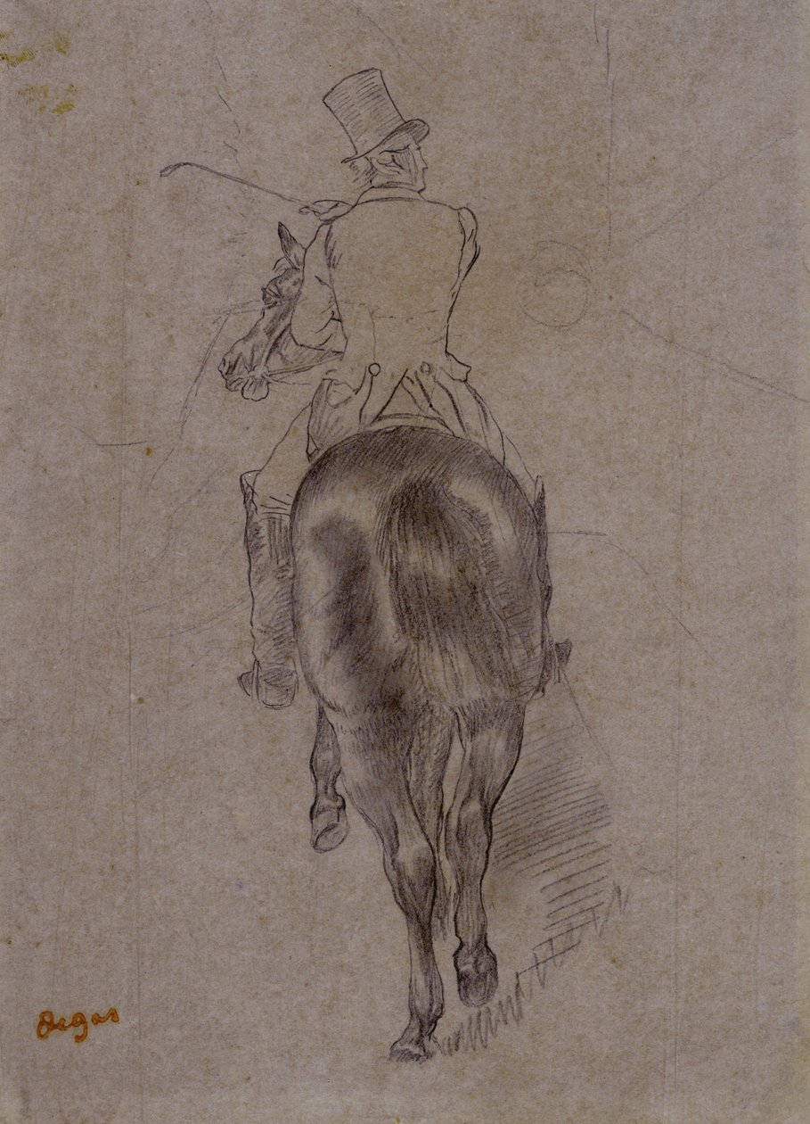 Jeger på en hest av Edgar Degas