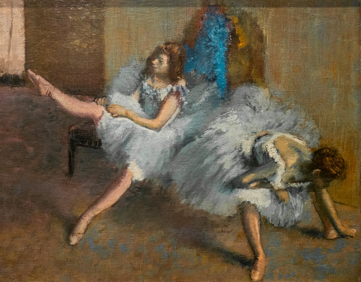 I et repetisjonsrom (detalj). 1890-1892. Olje på lerret. av Edgar Degas