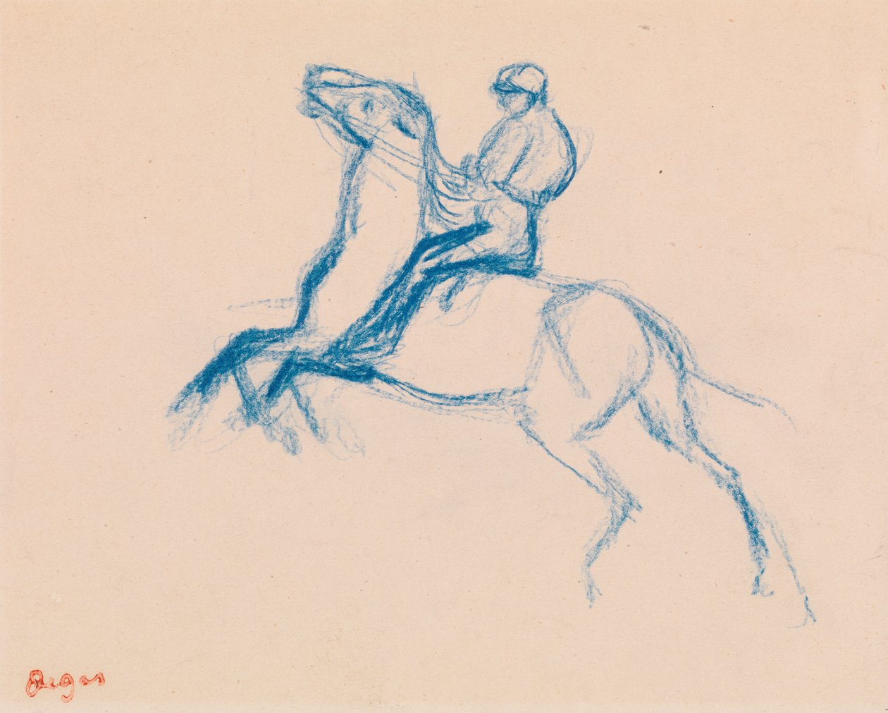 Jockey på hest av Edgar Degas