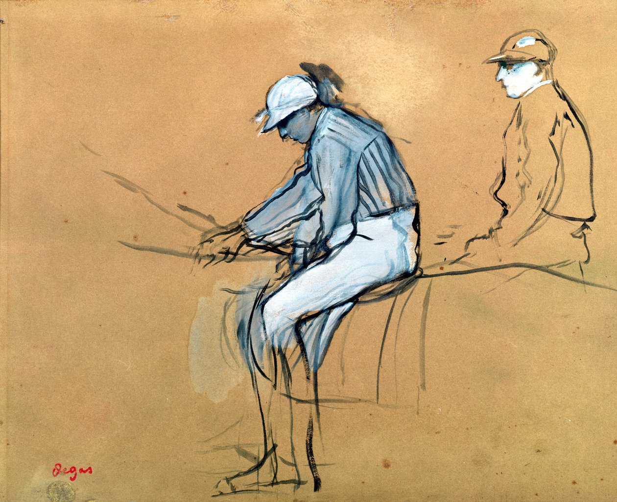 Jockeyer av Edgar Degas