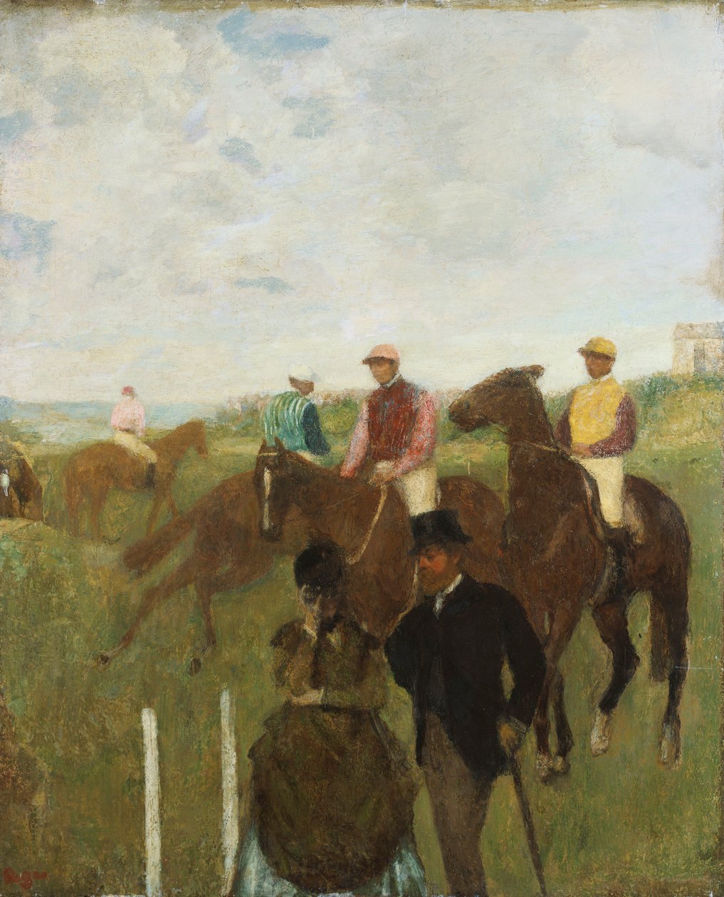 Jockeyer på veddeløpsbanen av Edgar Degas