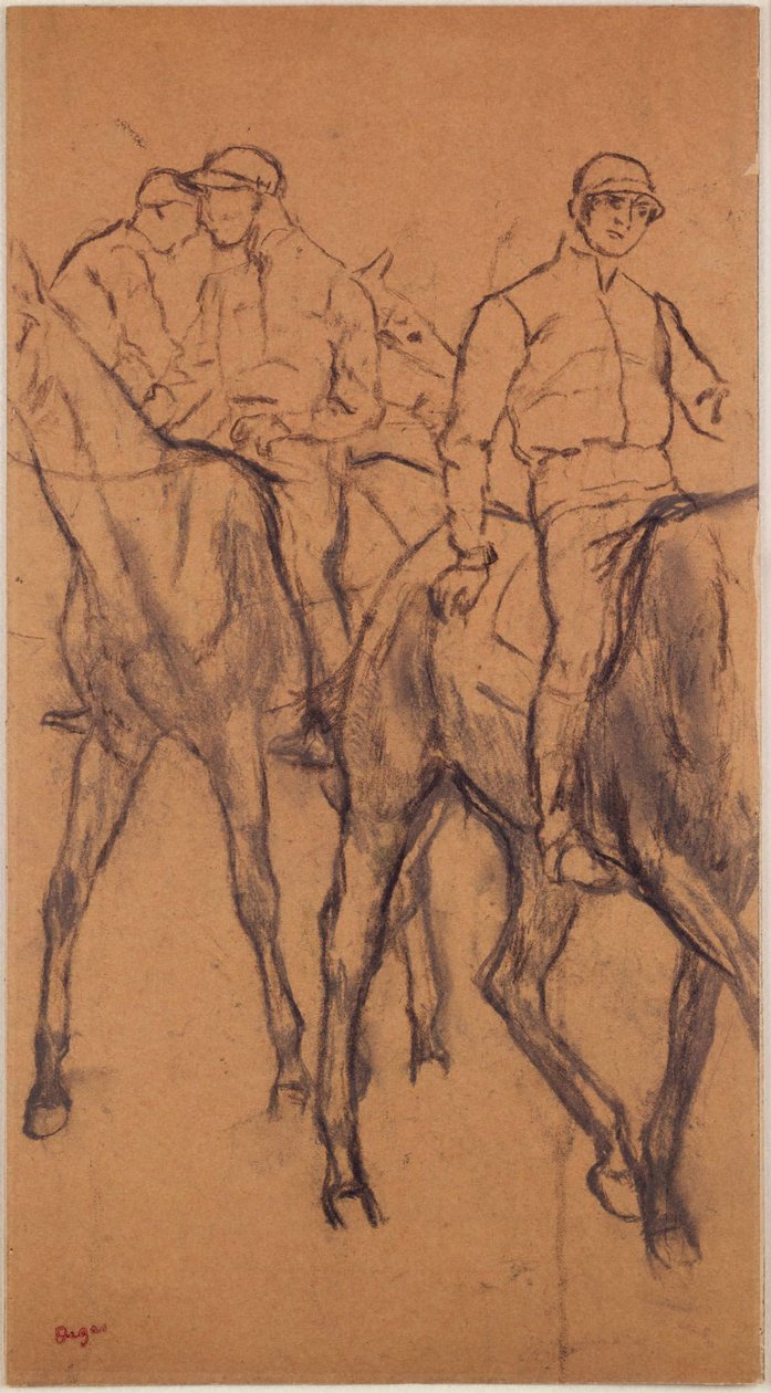 Jockeys auf Pferden av Edgar Degas