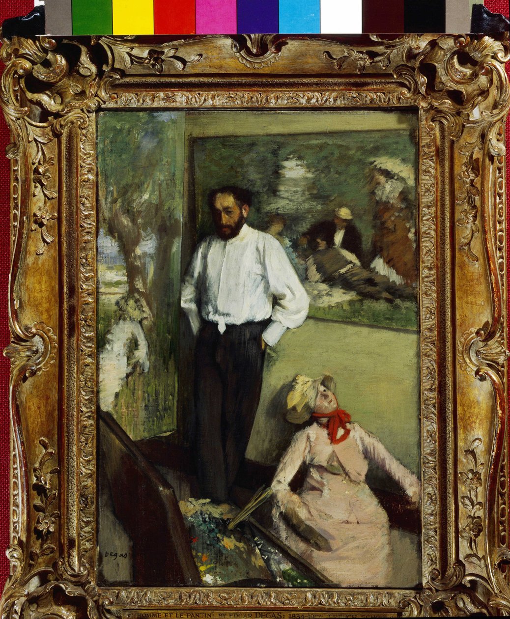 The Man and the Puppet eller Portrait of Henri Michel Levy in his Studio 1879. Maleri av Edgar Degas (1834-1917). Calouste Gulbenkian-museet, Lisboa, Portugal. av Edgar Degas