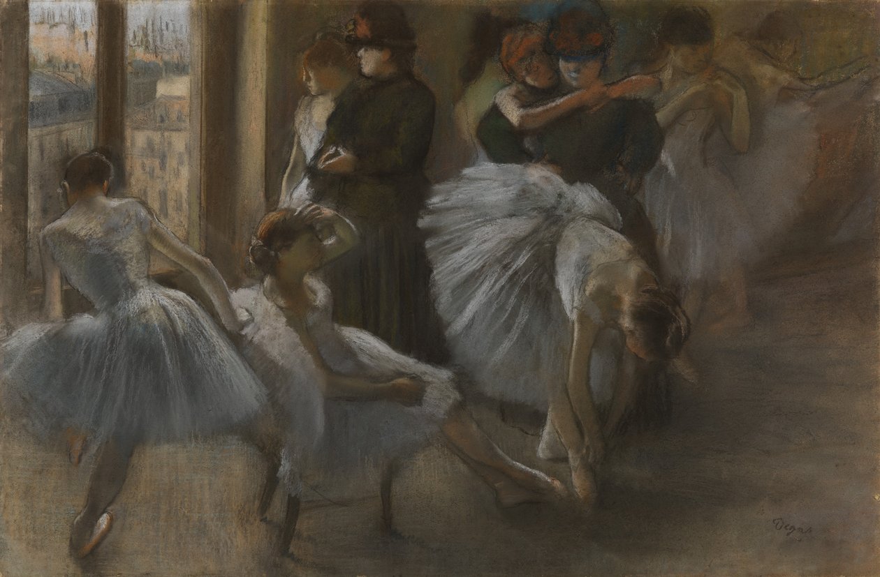 The Foyer of the Opera, ca. 1877-82 (pastell om bord) av Edgar Degas