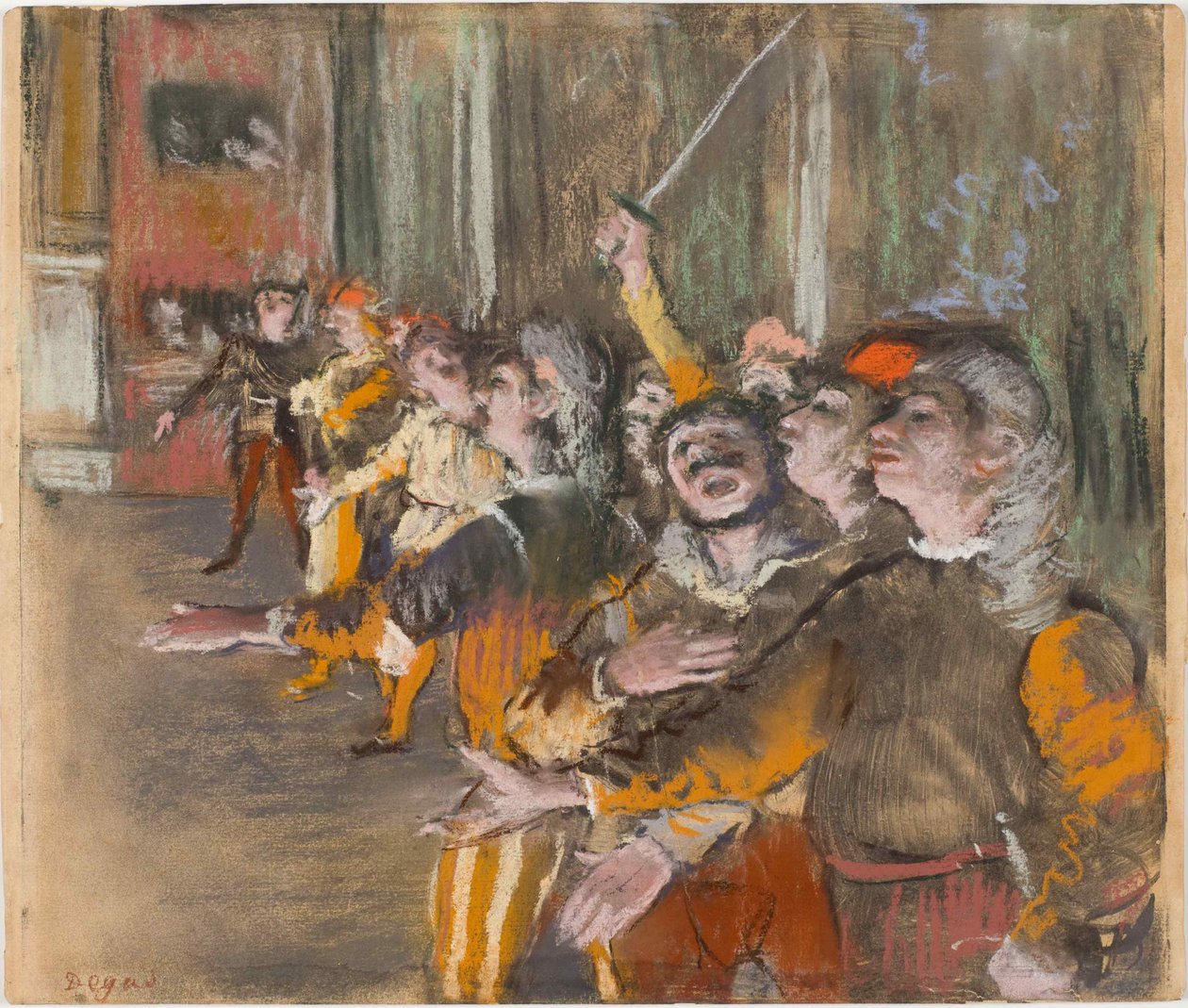 The Chorus Singers, 1877. av Edgar Degas