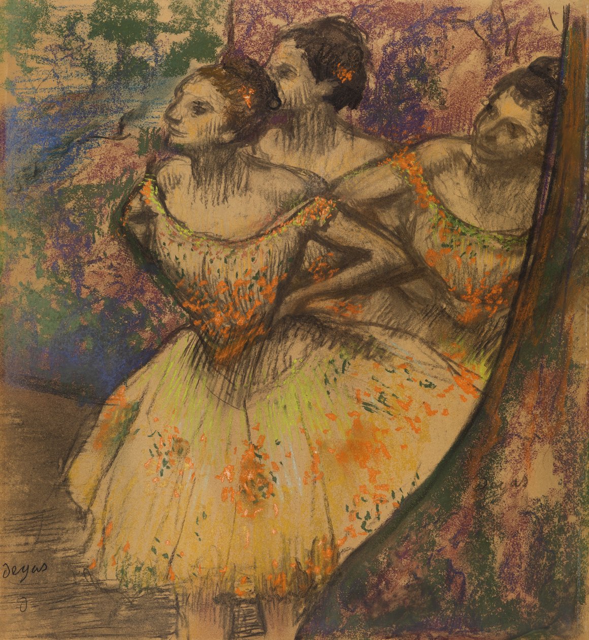 De tre danserne, ca. 1896-1905 (pastell på papir) av Edgar Degas