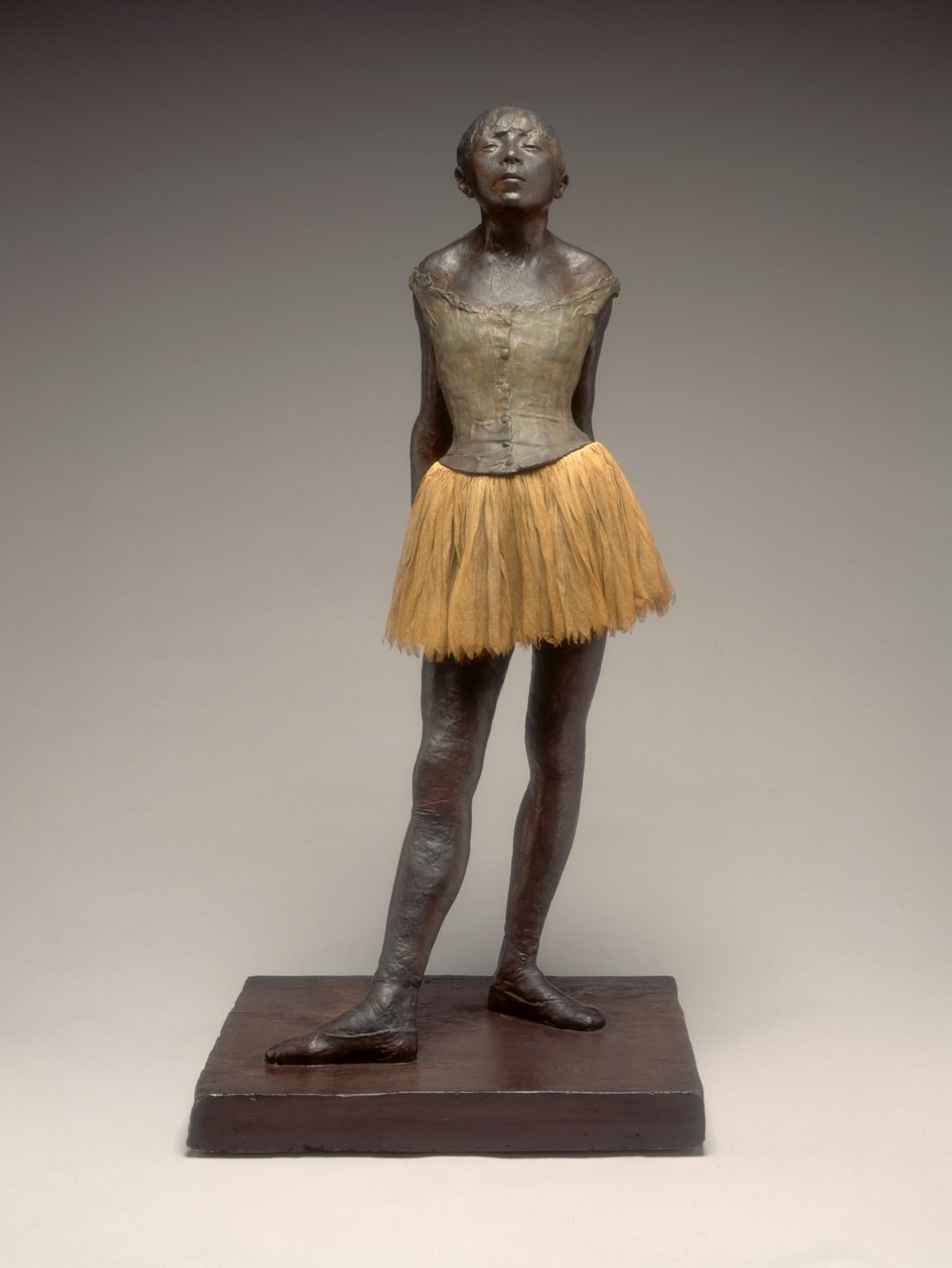 Little Dancer Aged Fourteen, gipsstøpt muligens 19201921, etter original voks modellert 1878-1881. av Edgar Degas