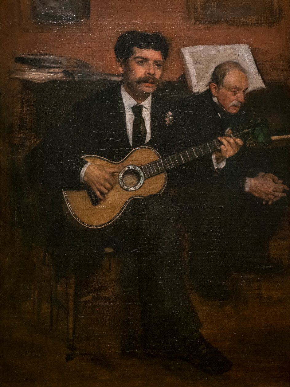 Lorenzo Pagans og Augustus De Gas. Rundt 1871-72. Olje på lerret. av Edgar Degas