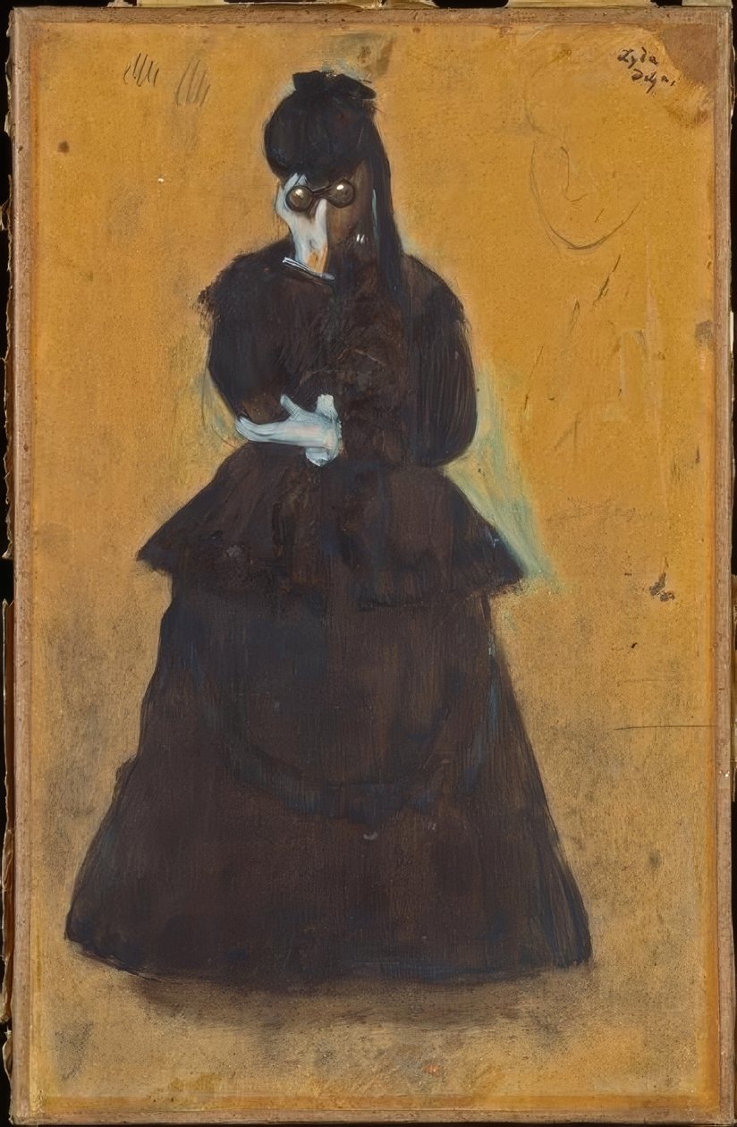 Lyda (kvinne med et teleskop) av Edgar Degas