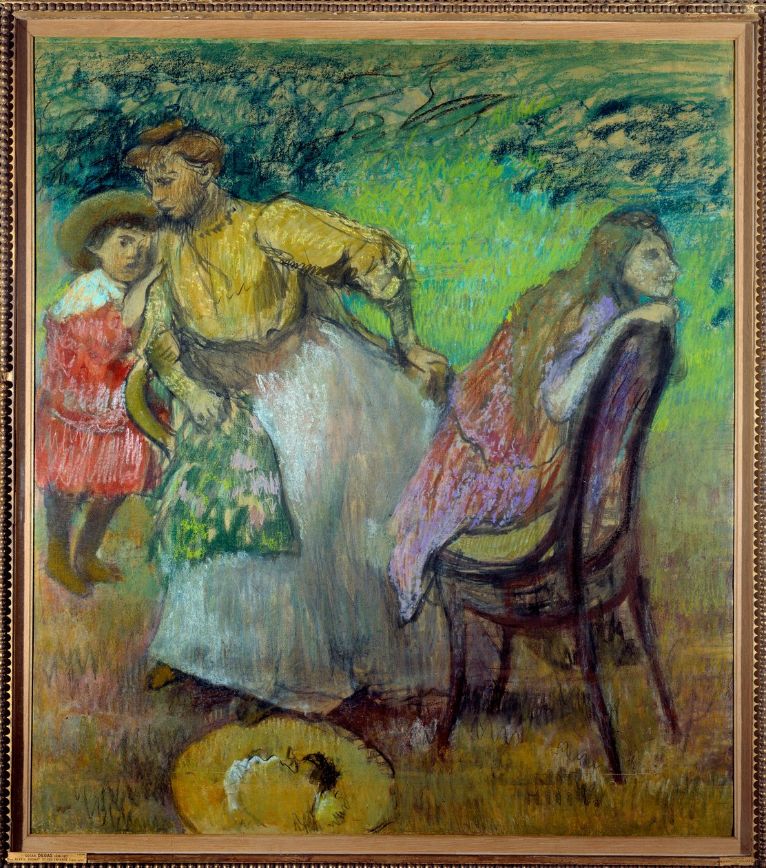 Madame Alexis Rouart og barna hennes. Maleri av Edgar Degas (1834-1917) av Edgar Degas
