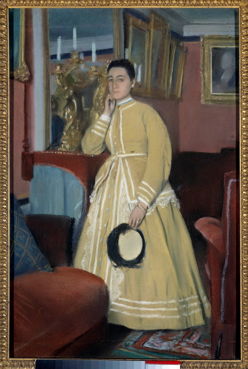 Madame Edmond Morbilli Maleri av Edgar Degas (1834-1917) 1869 Privat samling av Edgar Degas