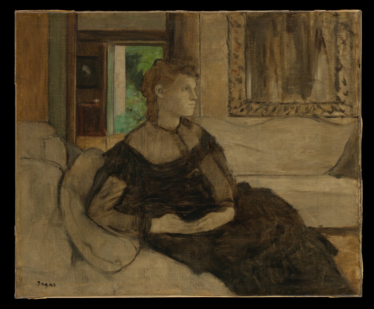 Madame Théodore Gobillard (Yves Morisot, 1838-1893) av Edgar Degas