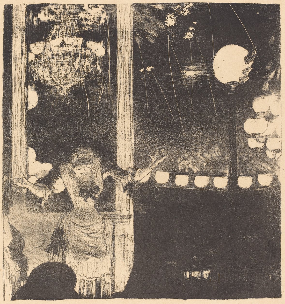 Mademoiselle Bécat på Cafe des Ambassadeurs (Til ambassadørene: Mlle Bécat) av Edgar Degas