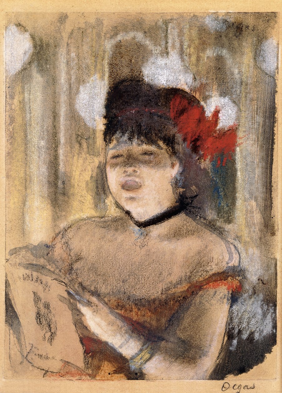 Mademoiselle Dumay, sanger, ca. 1879 av Edgar Degas