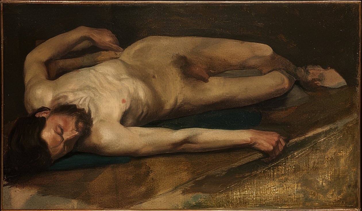 Naken mann. 1856 av Edgar Degas