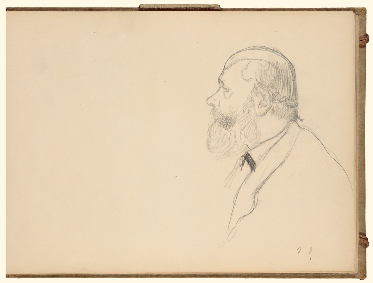 Mann i profil av Edgar Degas