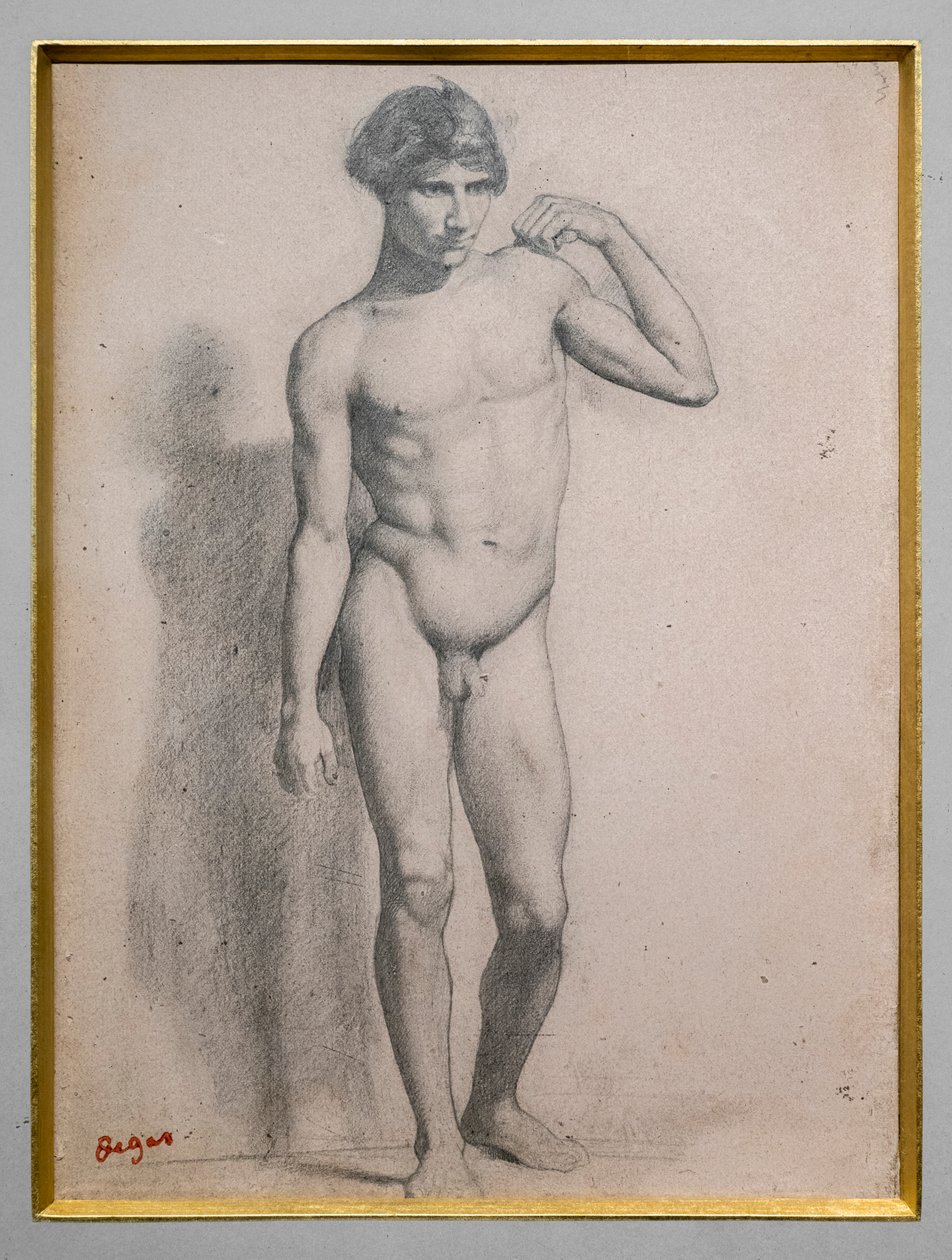 Mann som står opp. Rundt 1856-1858. Grafitt på papir. av Edgar Degas