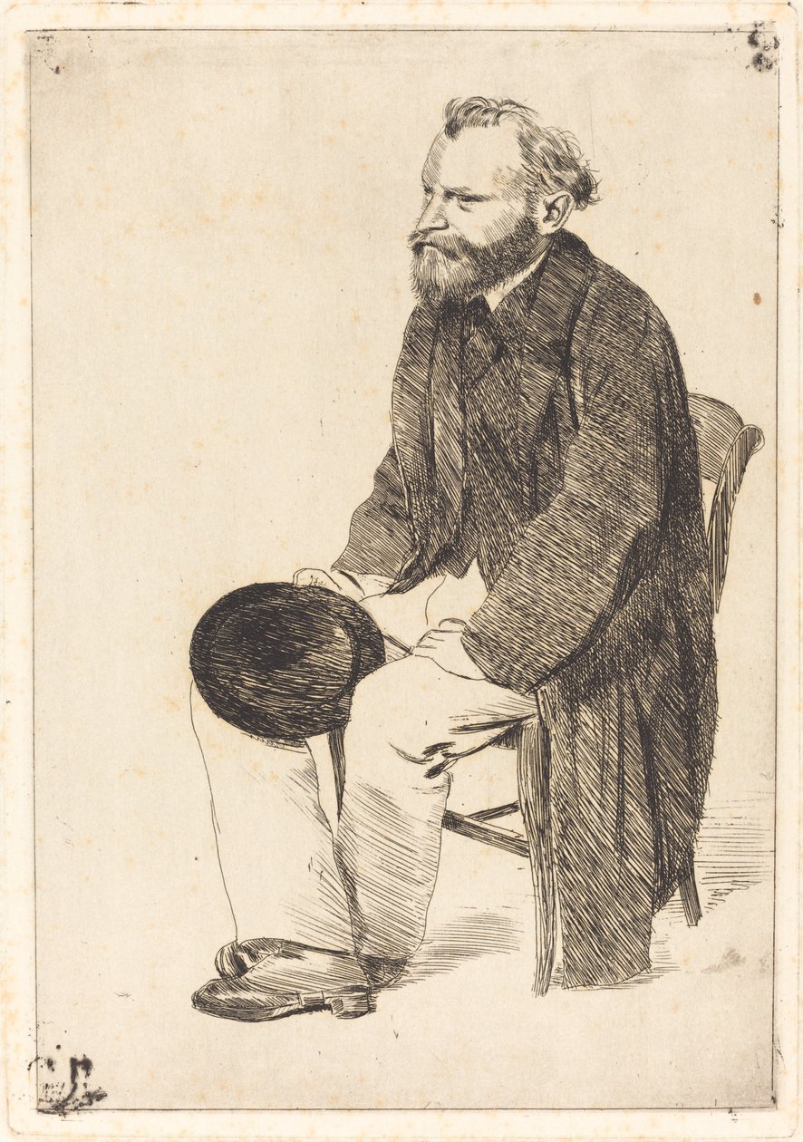 Manet sittende, vendt mot venstre Manet sittende, vendt til venstre, ca. 1861. av Edgar Degas