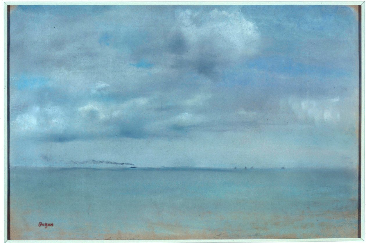 Marine Pastell maleri på gems av Edgar Degas (1834-1917) 1869 Søn. 0,31x0,46 m Paris, musee d