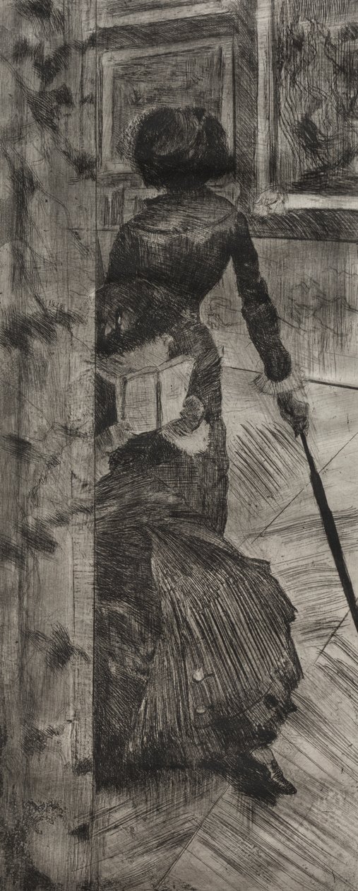 Mary Cassatt ved Louvre: The Paintings Gallery av Edgar Degas