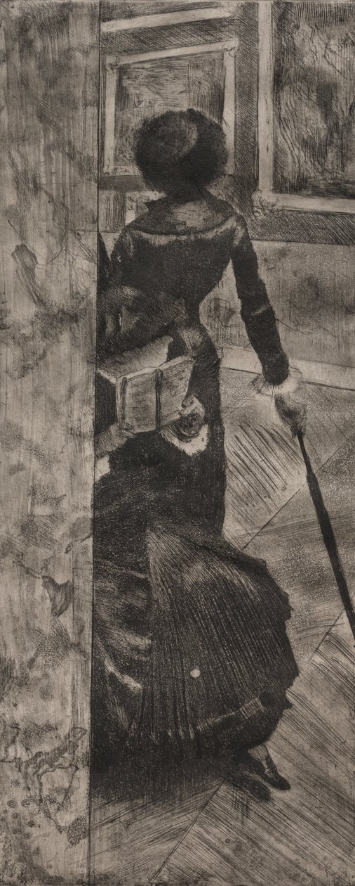 Mary Cassatt ved Louvre: The Paintings Gallery av Edgar Degas