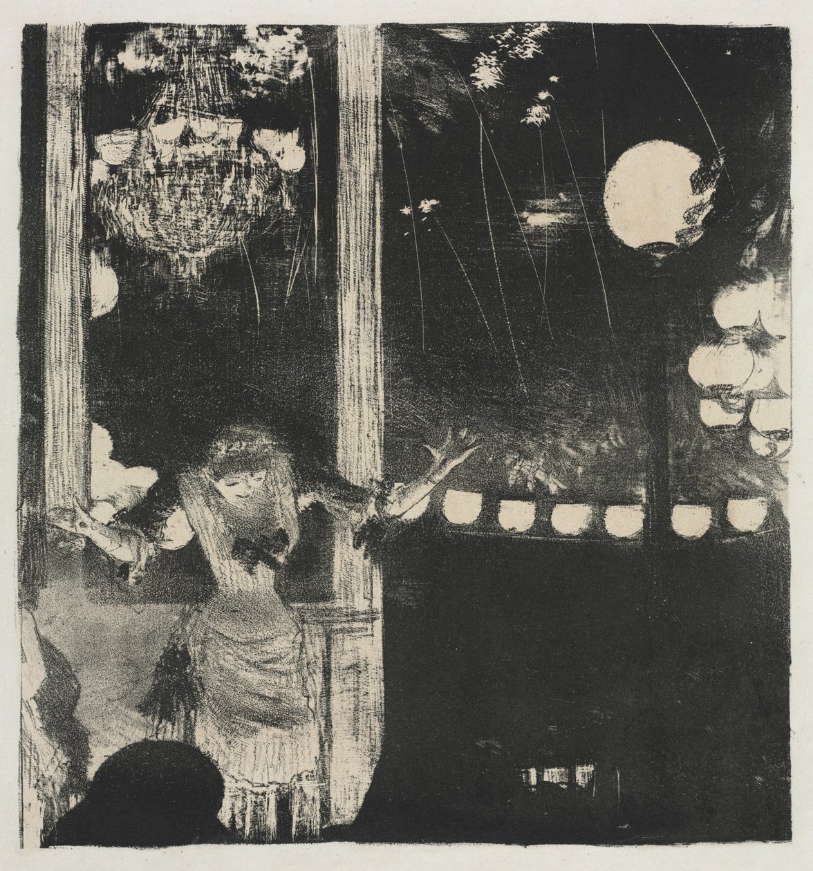 Frøken Bécat på Café des Ambassadeurs, 1877-1878. av Edgar Degas