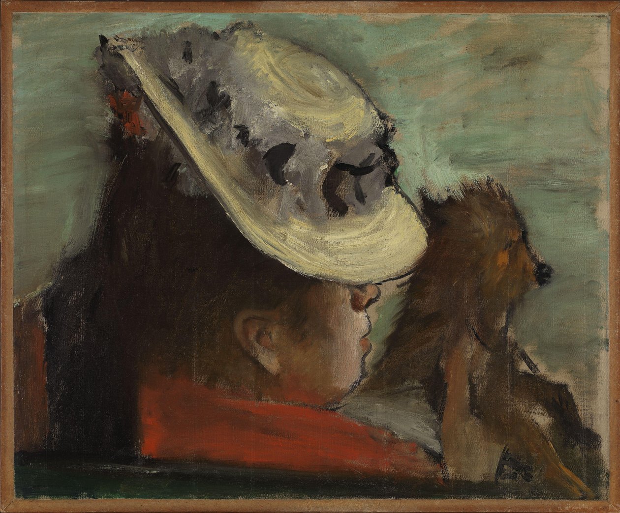 Norwegian Bokmål:  Dame med hund  Lady with a Dog av Edgar Degas