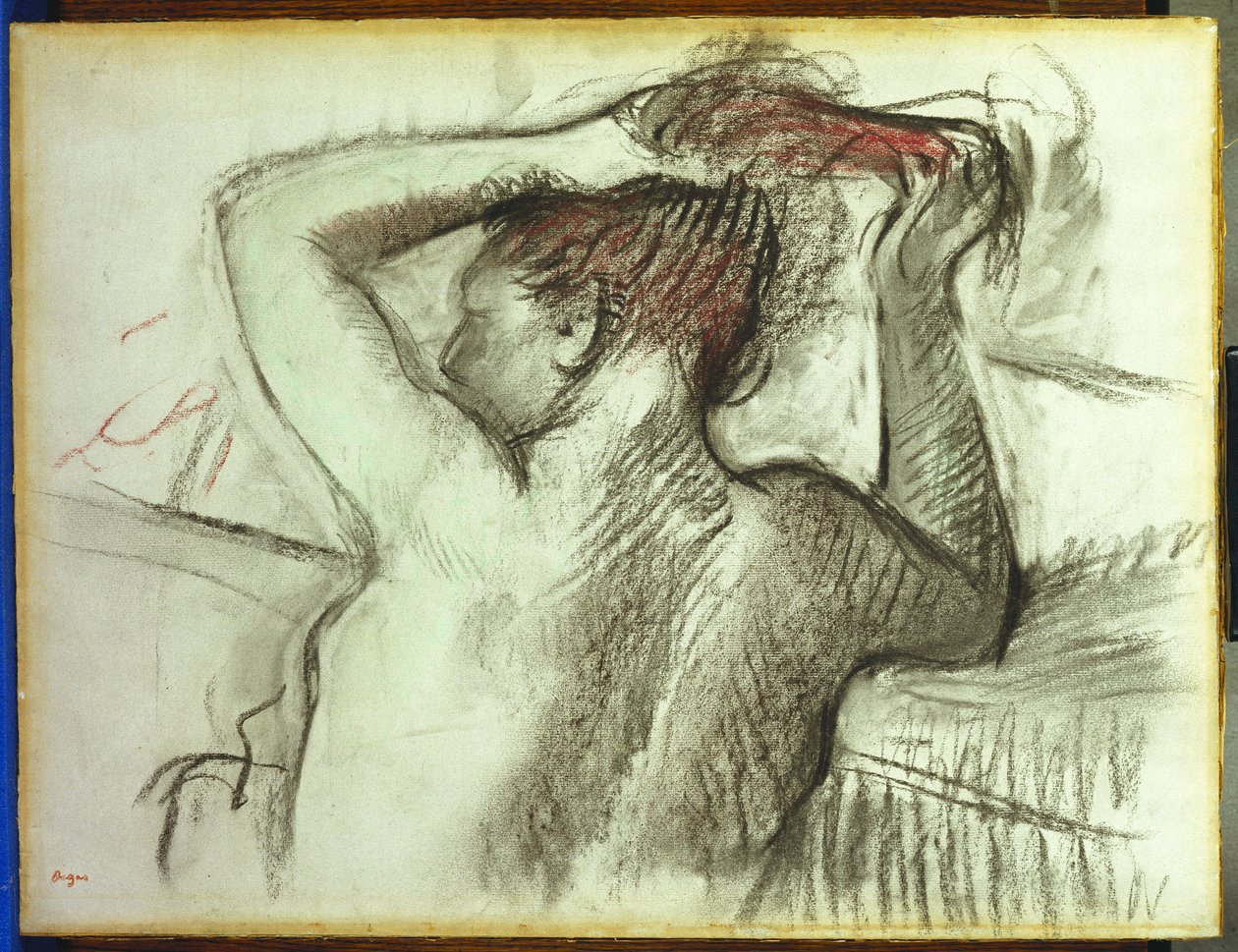 Naken som gre håret av Edgar Degas